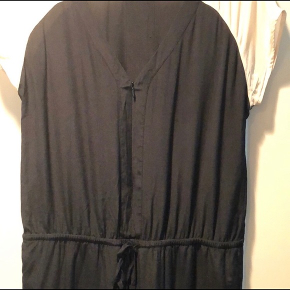 100% silk Jumpsuit full length black & white - Picture 5 of 6